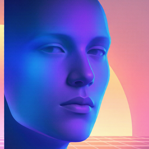 Vaporwave Faces matching PFP for gamers – right profile picture