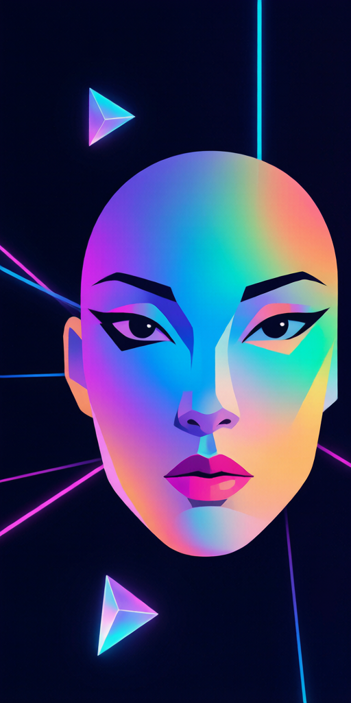 Geometric Prism matching PFP for couples and best friends – left profile picture