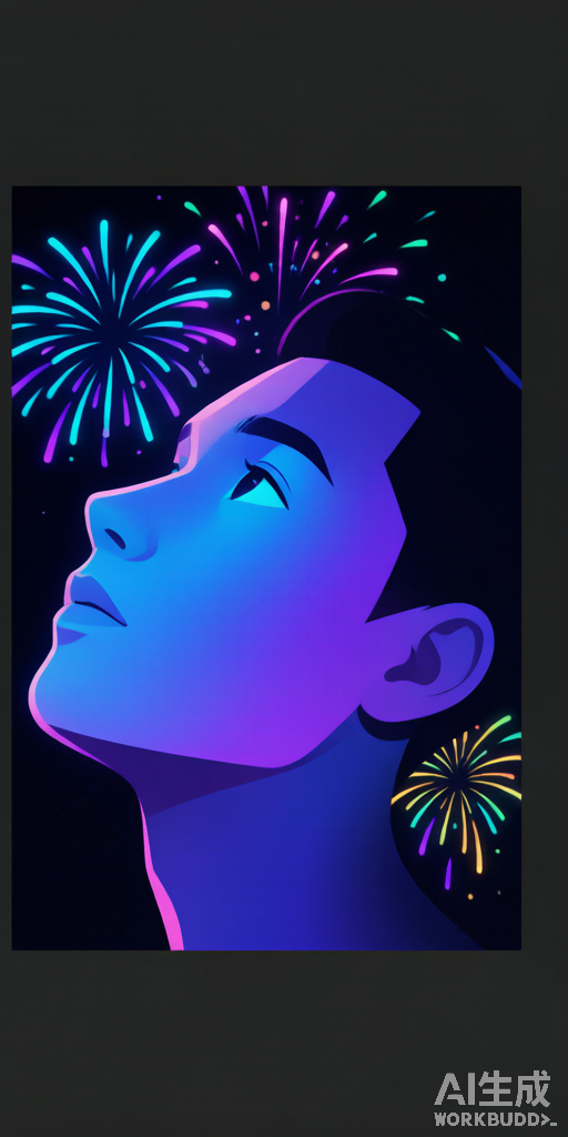 Neon Fireworks matching PFP for gamers – right profile picture