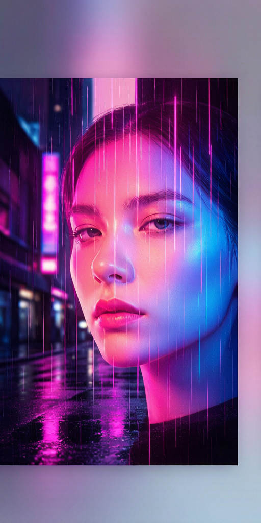 Neon Rain matching PFP for gamers – left profile picture