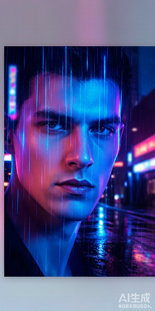 Neon Rain matching PFP for gamers – right profile picture