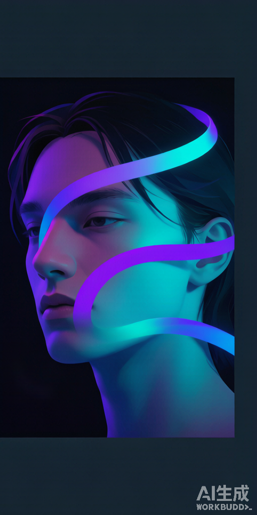 Neon Ribbons matching PFP for gamers – right profile picture