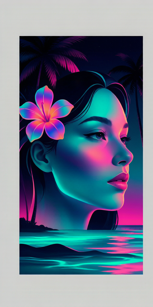 Tropical Neon matching PFP for gamers – left profile picture