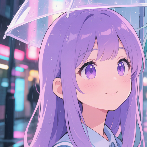 Rainy Umbrella matching PFP for couples and best friends – left profile picture