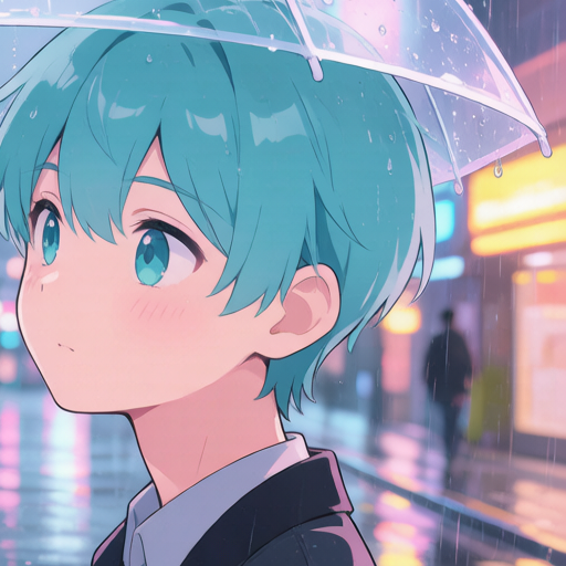 Rainy Umbrella matching PFP for couples and best friends – right profile picture