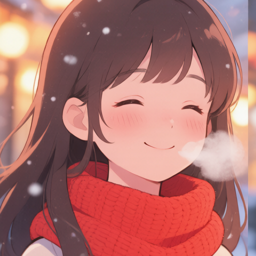 Winter Scarf matching PFP for couples and best friends – left profile picture