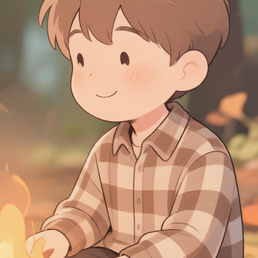 Autumn Campfire matching PFP for couples and best friends – right profile picture