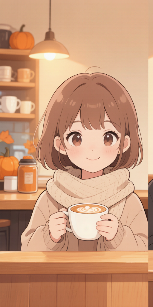 Autumn Coffee Shop matching PFP for couples and best friends – left profile picture