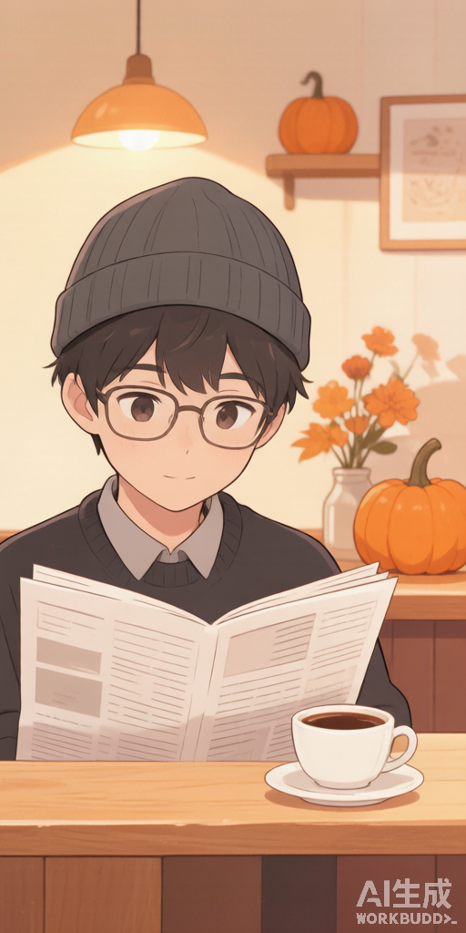 Autumn Coffee Shop matching PFP for couples and best friends – right profile picture