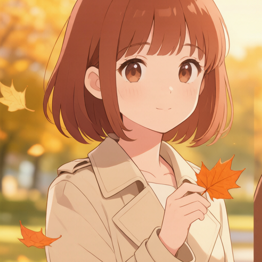 Autumn Leaves matching PFP for couples and best friends – left profile picture