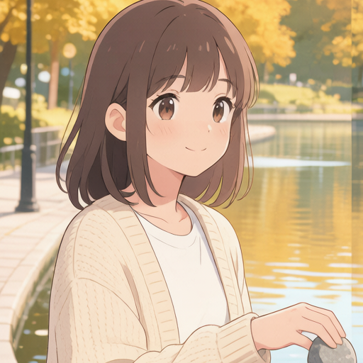 Autumn River Walk matching PFP for couples and best friends – left profile picture