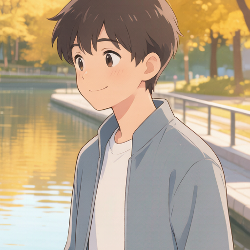 Autumn River Walk matching PFP for couples and best friends – right profile picture