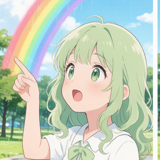 Rainbow After Rain matching PFP for couples and best friends – left profile picture