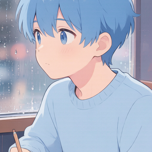 Rainy Cafe Window matching PFP for couples and best friends – right profile picture