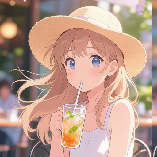 Spring Cafe Terrace matching PFP for couples and best friends – left profile picture