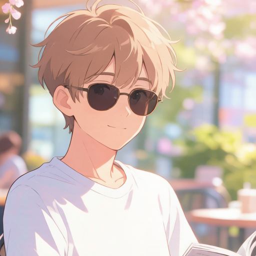 Spring Cafe Terrace matching PFP for couples and best friends – right profile picture