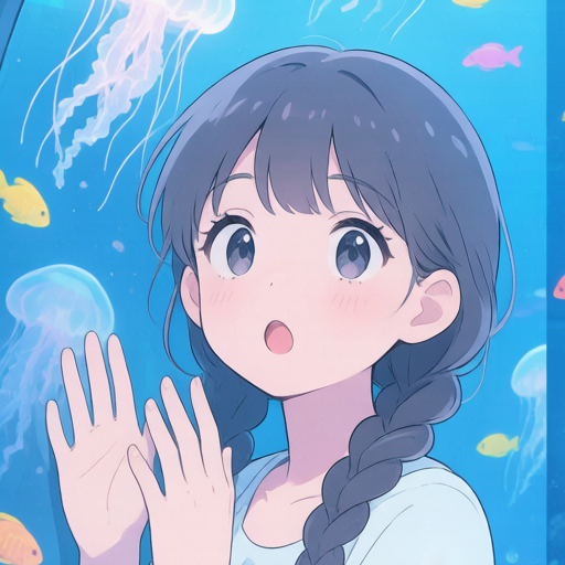 Summer Aquarium matching PFP for couples and best friends – left profile picture