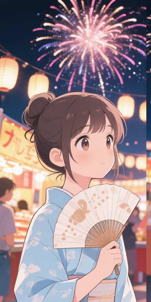 Summer Night Festival matching PFP for couples and best friends – left profile picture