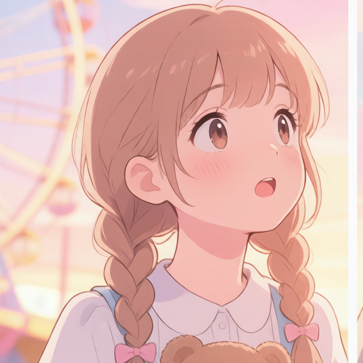 Sunset Ferris Wheel matching PFP for couples and best friends – left profile picture
