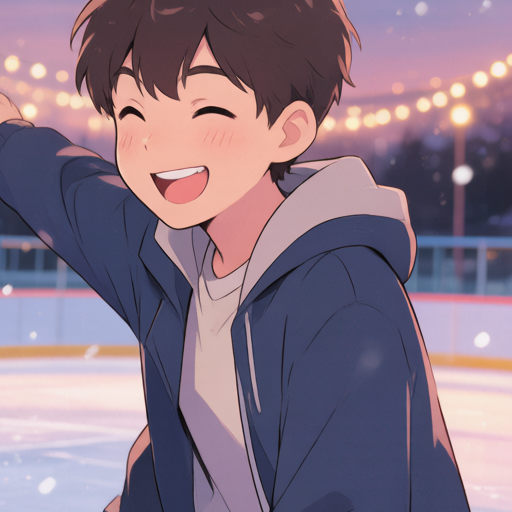 Winter Ice Skating matching PFP for couples and best friends – right profile picture