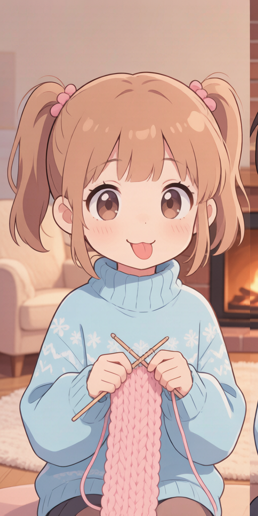 Winter Knit Sweater matching PFP for couples and best friends – left profile picture