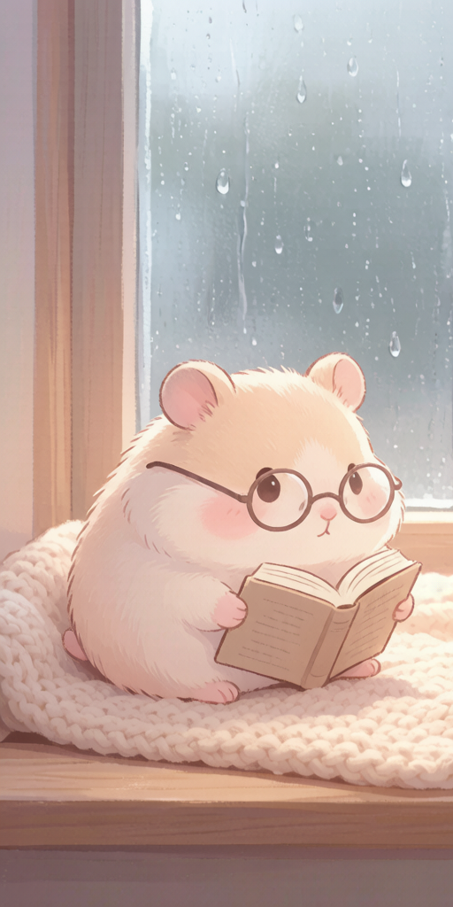 Rainy Reading Hamsters matching PFP for cute matching icons – left profile picture