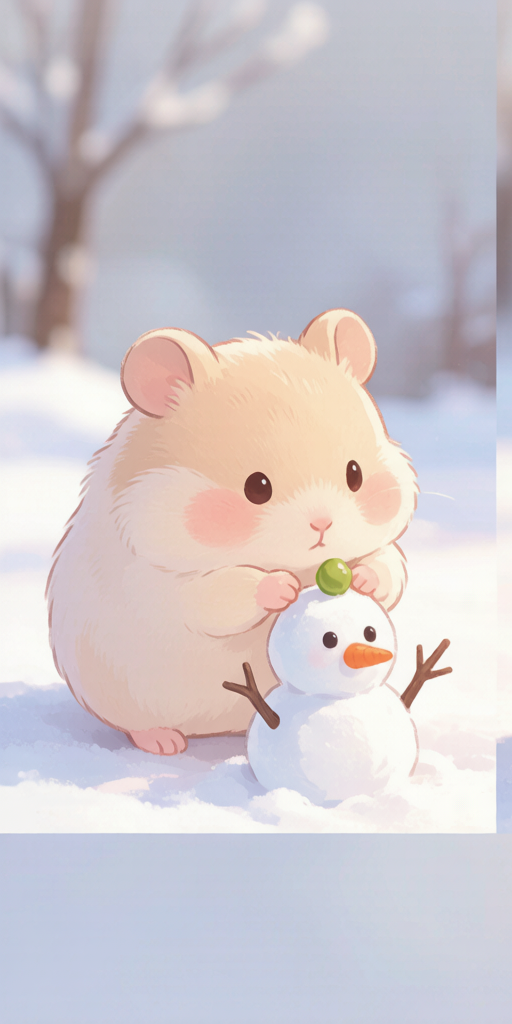 Snowman Hamsters matching PFP for cute matching icons – left profile picture