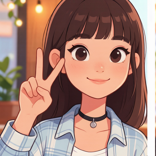 Cafe Selfie matching PFP for couples and best friends – left profile picture