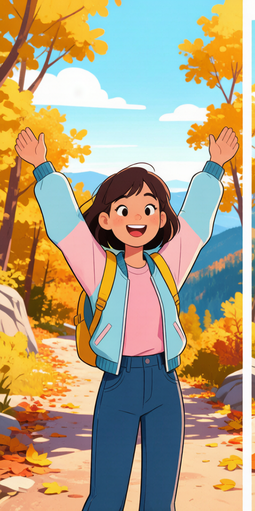 Autumn Hiking BFFs matching PFP for best friends – left profile picture