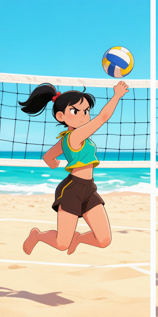 Beach Volleyball BFFs matching PFP for best friends – left profile picture