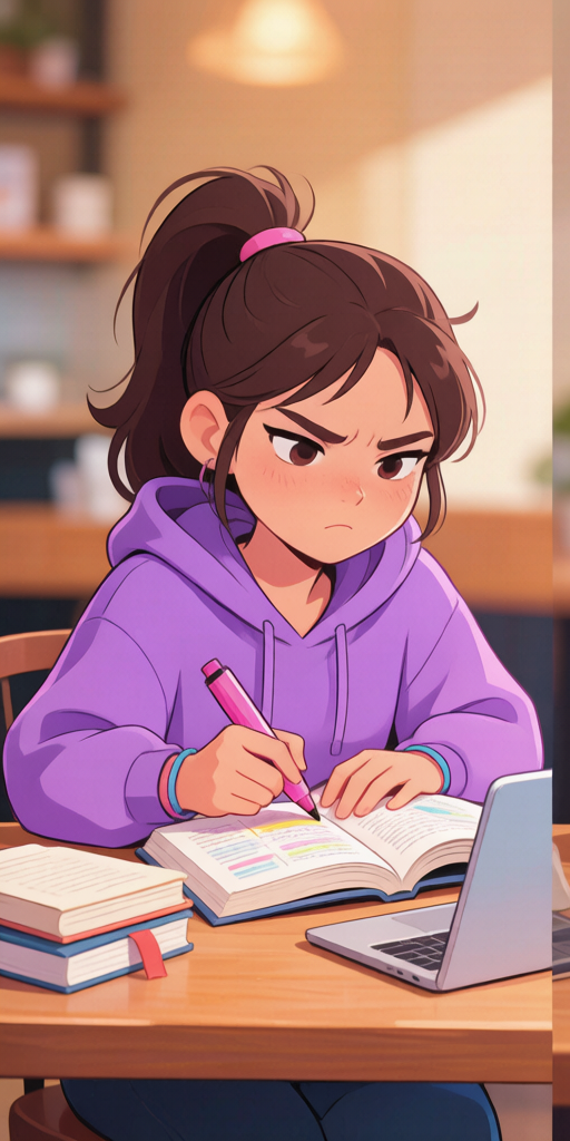 Cafe Study BFFs matching PFP for best friends – left profile picture