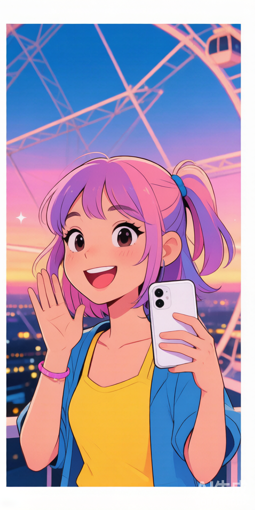 Ferris Wheel BFFs matching PFP for best friends – right profile picture