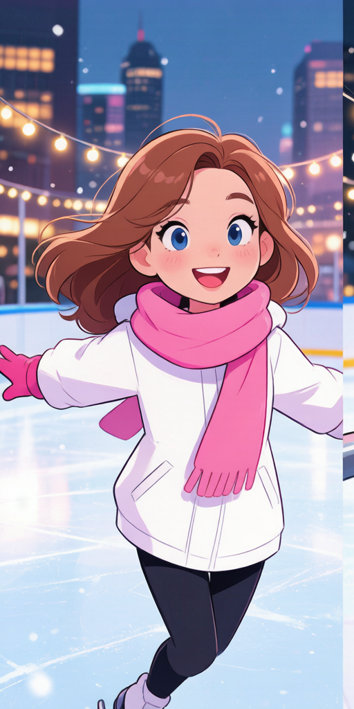 Ice Skating BFFs matching PFP for best friends – left profile picture