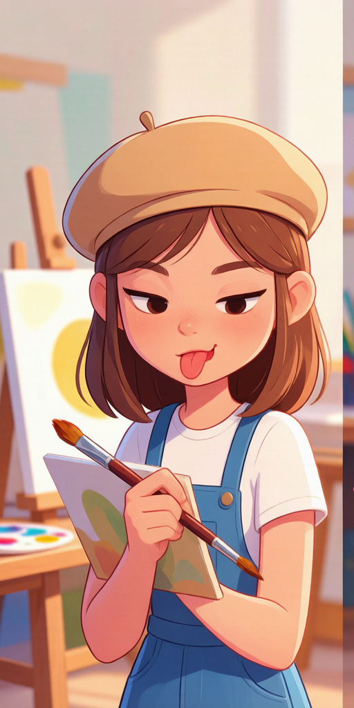 Painting Class BFFs matching PFP for best friends – left profile picture