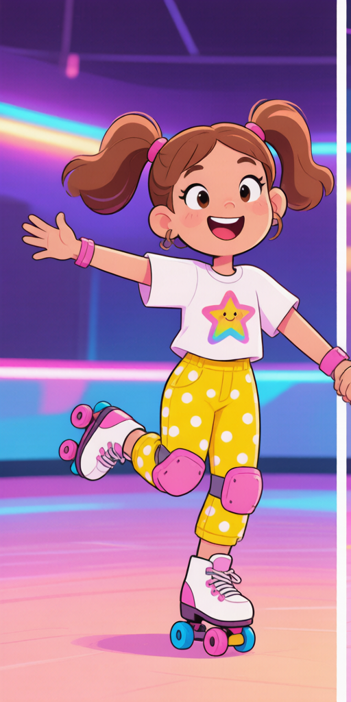 Roller Skating BFFs matching PFP for best friends – left profile picture