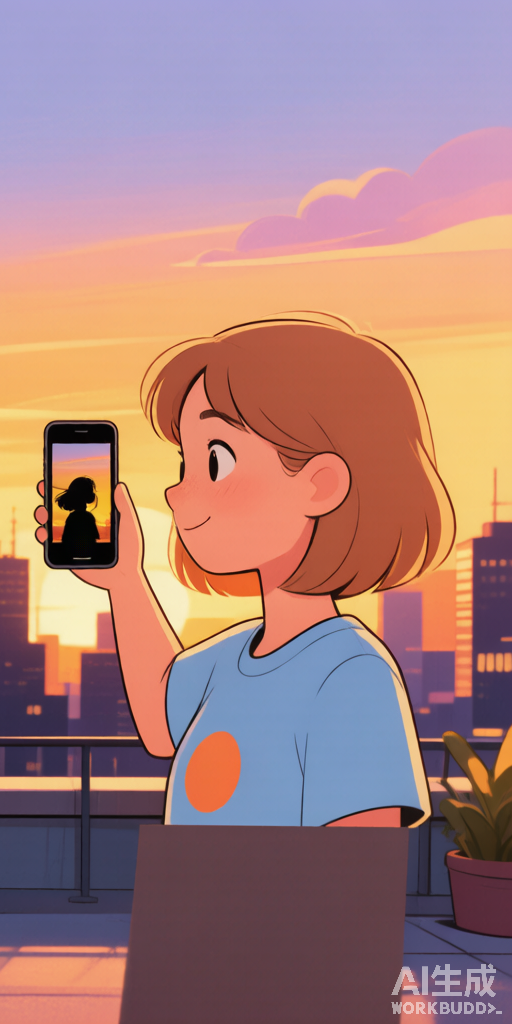 Rooftop Sunset BFFs matching PFP for best friends – right profile picture