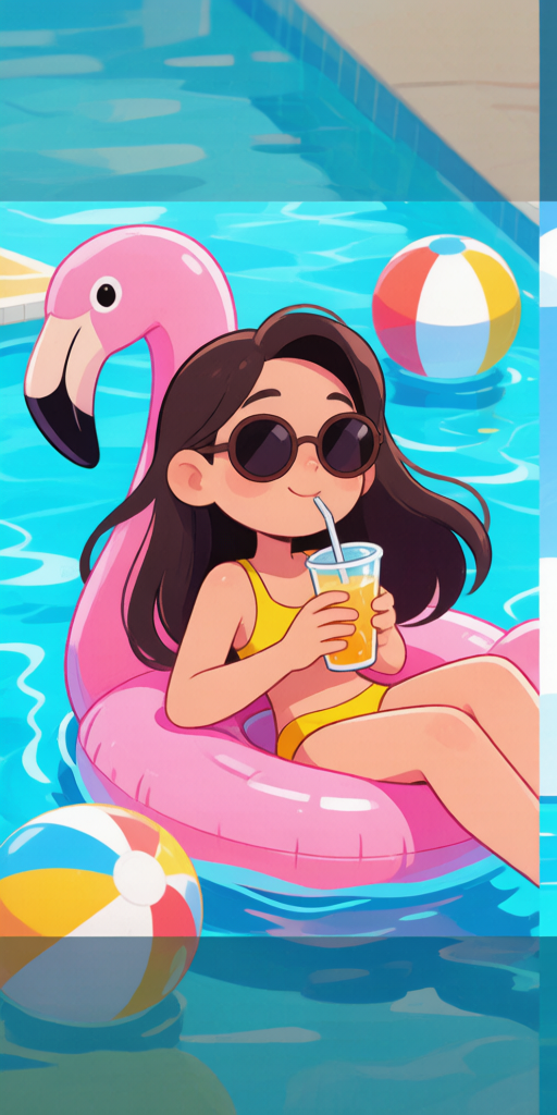 Summer Pool BFFs matching PFP for best friends – left profile picture