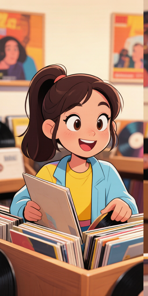 Vinyl Shopping BFFs matching PFP for best friends – left profile picture