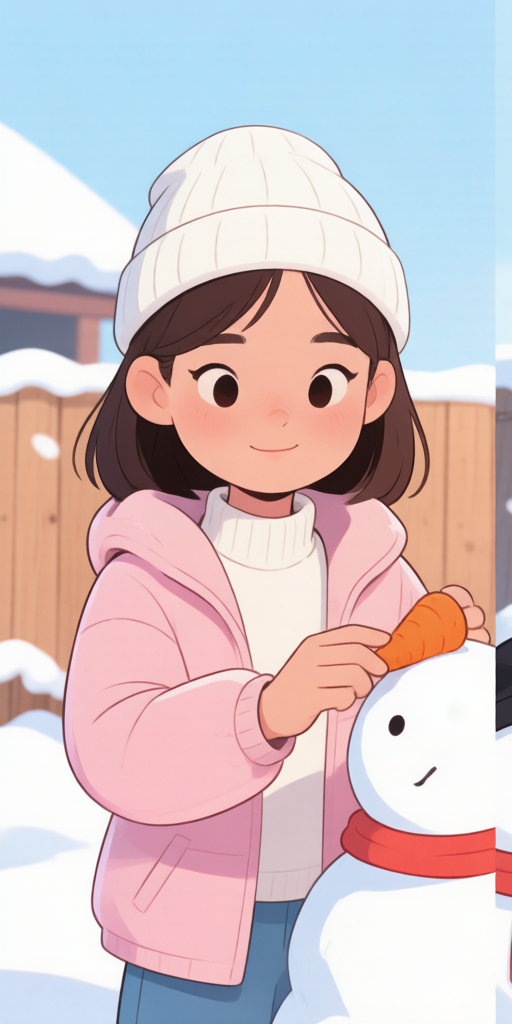 Winter Snowman BFFs matching PFP for best friends – left profile picture