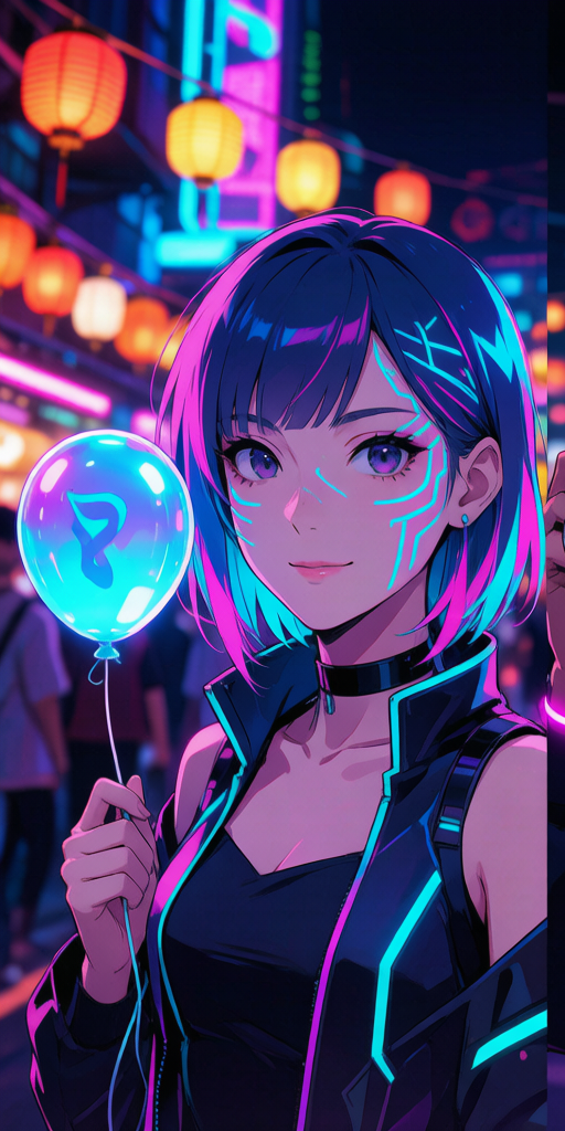 Neon Festival matching PFP for gamers – left profile picture