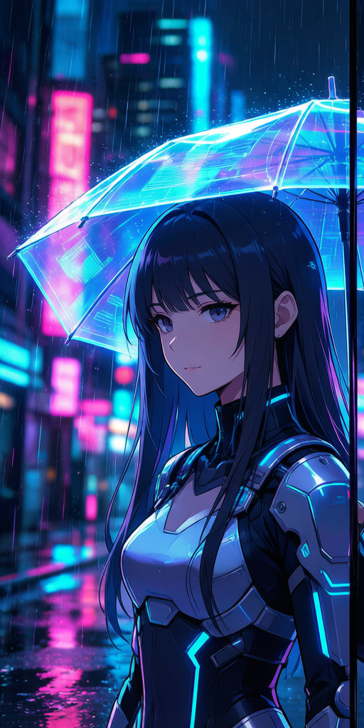 Neon Rain Walk matching PFP for gamers – left profile picture
