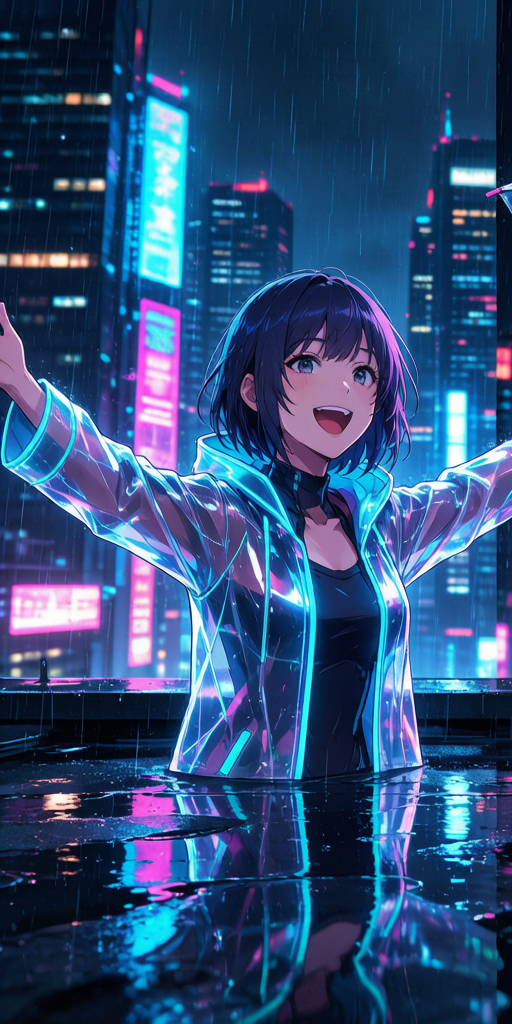 Rain Rooftop matching PFP for couples and best friends – left profile picture