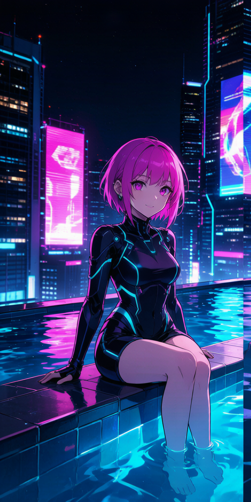 Rooftop Pool matching PFP for couples and best friends – left profile picture