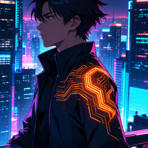Neon Rooftop matching PFP for gamers – right profile picture