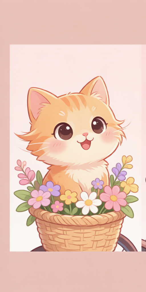 Bicycle Basket Cats matching PFP for cute matching icons – left profile picture