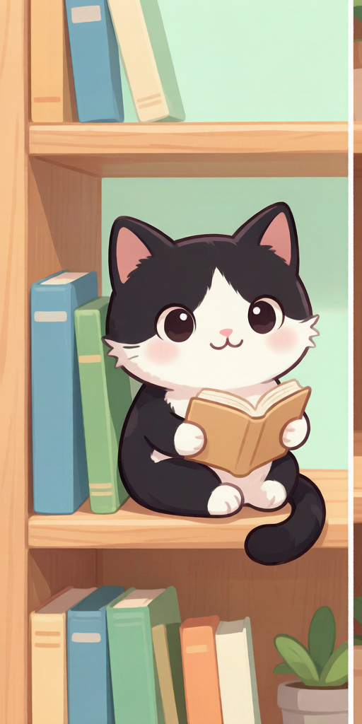 Bookshelf Cats matching PFP for cute matching icons – left profile picture