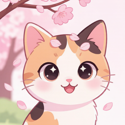 Cherry Blossom Cats matching PFP for cute matching icons – left profile picture