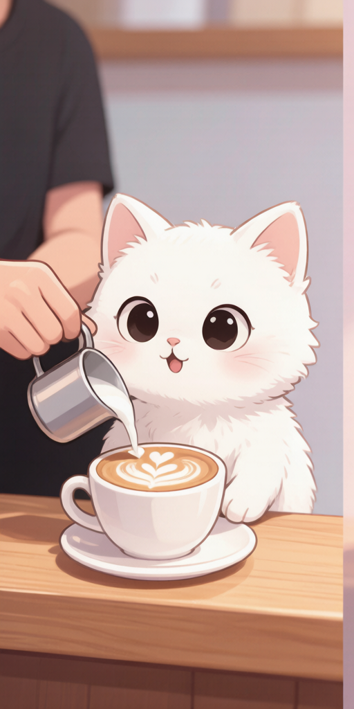 Coffee Art Cats matching PFP for cute matching icons – left profile picture