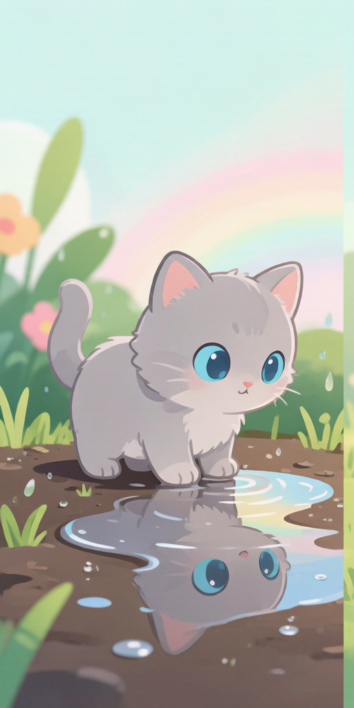 Rainbow Rain Cats matching PFP for cute matching icons – left profile picture