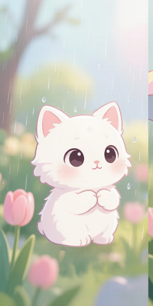 Spring Umbrella Cats matching PFP for cute matching icons – left profile picture